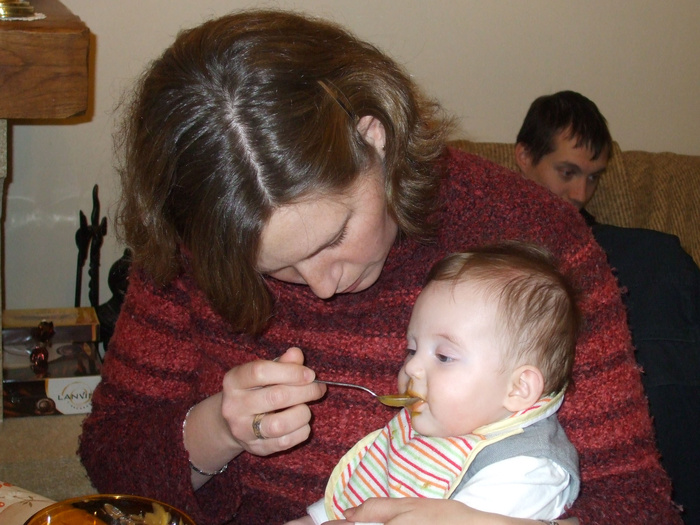 Je mange à la cuillière