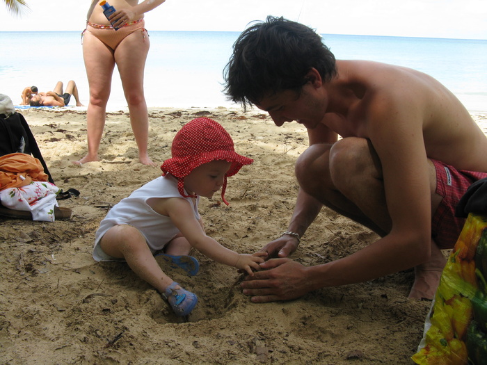 Je joue dans le sable
